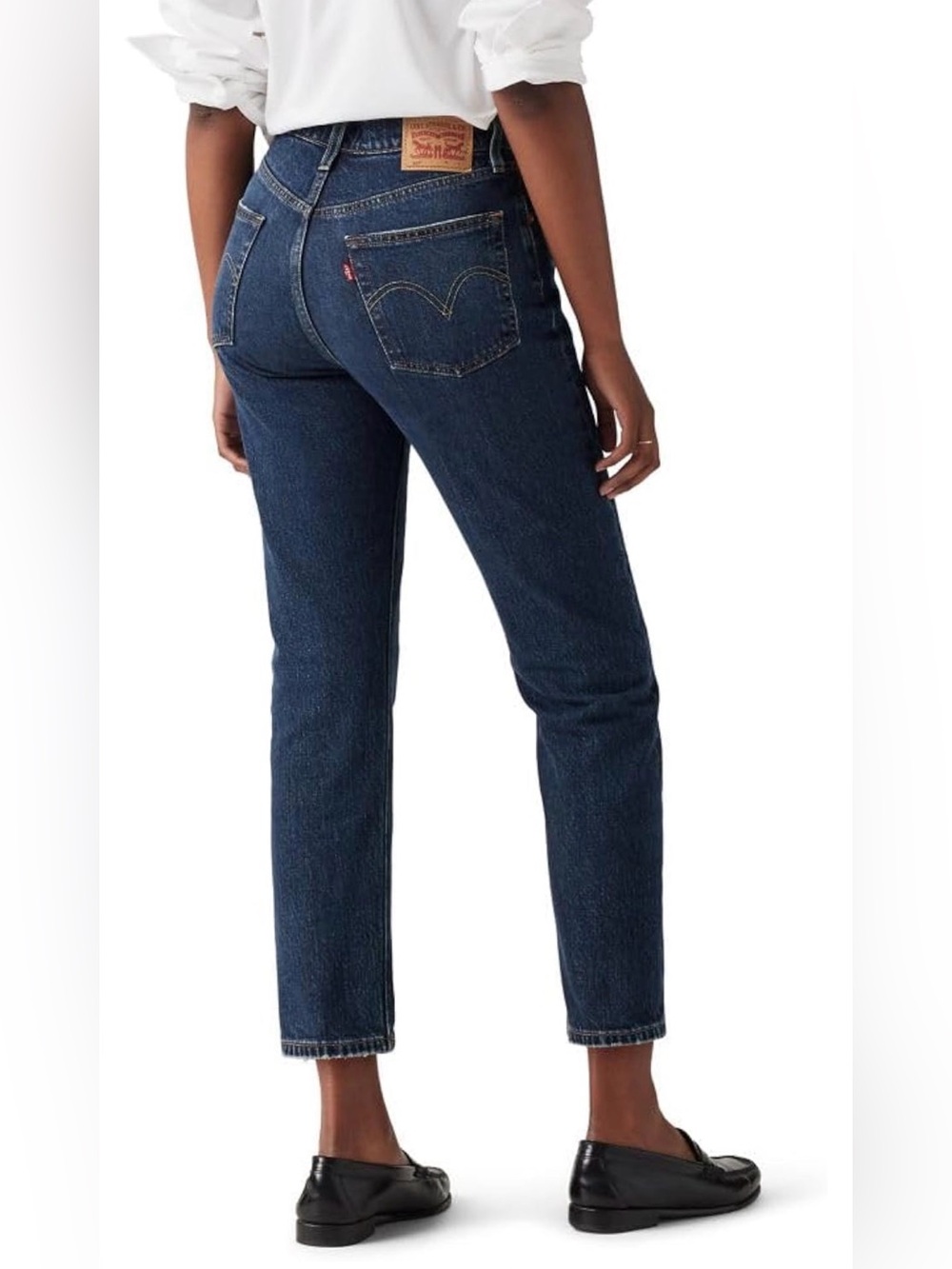 Levi’s Women’s 501 Crop Jeans - Dark Blue - Picture 2 of 8